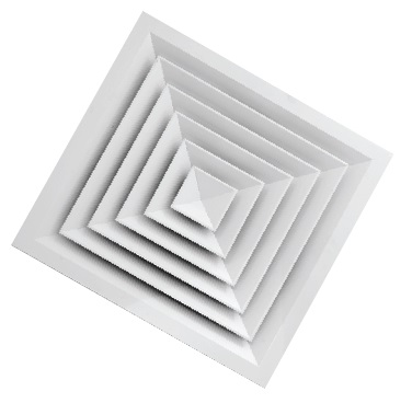 CEILING DIFFUSER-LOUVERED FACE SQUARE  CDP200