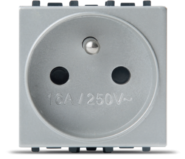 2P + E 16A - 250VAC socket with childproof lock